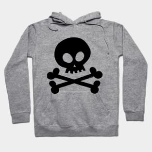 black skull crossbones Hoodie